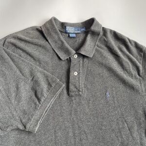 Polo Ralph Lauren Mens Mesh Polo Shirt Pony Gray Size XXL 2XL